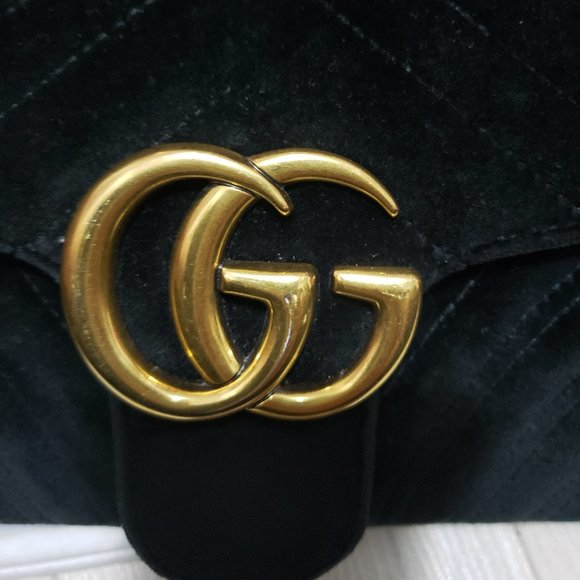 ❌SOLD❌ GUCCI Black Velvet Small GG Marmont - Picture 8 of 16